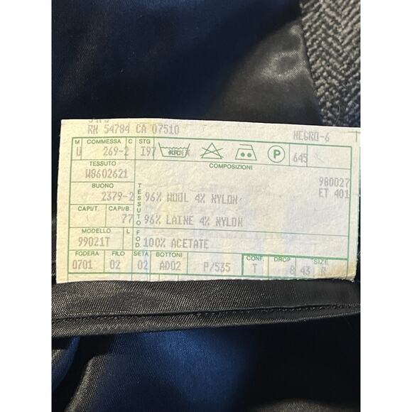 Vtg Polo Ralph Lauren 43R Gray Herringbone Tweed Blazer Sport Coat 3/2 Roll - Picture 13 of 14